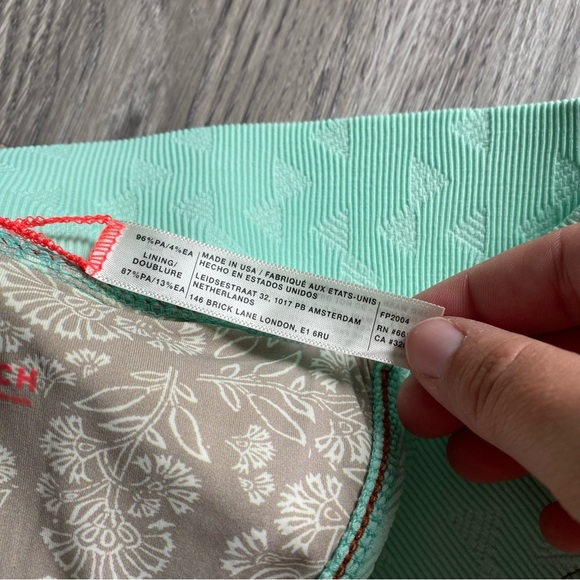 Free People Free-est Dylan High-Waist Bikini Bottoms Size Medium Turquoise - Picture 6 of 9